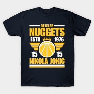 Denver Nuggets Jokic 15 Basketball Retro T-Shirt